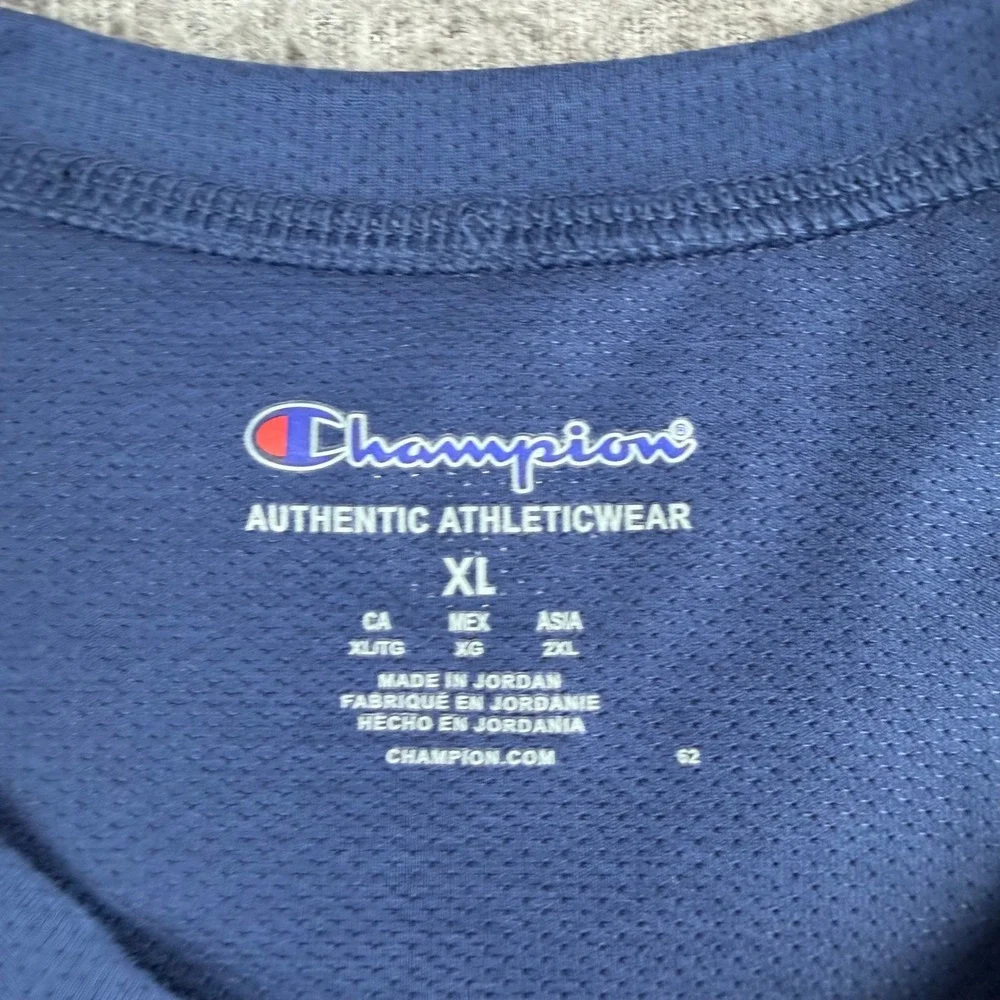 Champion T-Shirt Men's XL Blue Short Sleeve Performance Mesh Top CHP160 AN - Picture 2 of 6